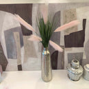 5 Piume Rosa con Foglie - 80cm