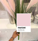 5 Piume Rosa con Foglie - 80cm