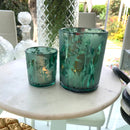 Coppia di Portacandela Foresta Verde Specchio