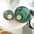 Coppia di Portacandela Foresta Verde Specchio