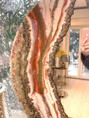 Specchio di Lusso 70 cm con Bianco, Oro, Cristalli, Brillanti e Bronzo (Made in Italy)