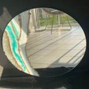 Specchio di Lusso 70 cm con Bianco, Oro, Cristalli, Brillanti e Tiffany (Made in Italy)