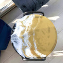 Tavolino Portariviste Marmorizzato Bianco e Oro (Made in Italy)