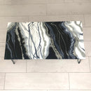 Tavolino di Lusso 90cm Marmorizzato con Brillanti Argento (Made in Italy)