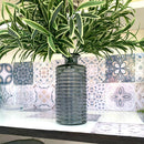 Vaso Bottiglia in Cristallo Lavorato Grigio Perla