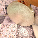 Vassoio in Cristallo Rosegold e Platino Satinato 32cm