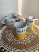 6 Tazze Colors - Ceramica