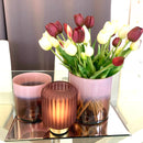 Lampada a batterie in Vetro SOFFIATO Satinato Viola [M]