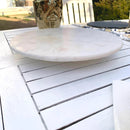 Alzata/Vassoio Girevole in Marmo Bianco di Carrara 35 cm