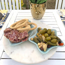 Alzata/Vassoio Girevole in Marmo Bianco di Carrara 35 cm