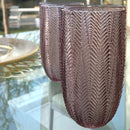 6 Bicchieri Malva con Foglie in Rilievo [Edizione Limitata!]