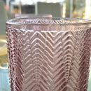 6 Bicchieri Malva con Foglie in Rilievo [Edizione Limitata!]