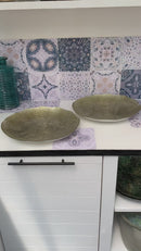 Coppia di Vassoi Cristallo Oro e Perla 40cm