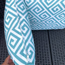 Coppia di Cuscini Greca Acquamarina