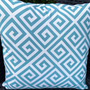 Coppia di Cuscini Greca Acquamarina