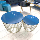 Coppia di Tavolini Oro e Ottanio