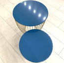 Coppia di Tavolini Oro e Ottanio