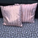 Coppia di Cuscini con Trama Rosa lucido