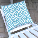 Coppia di Cuscini DA SEDIA Greca Acquamarina