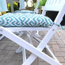 Coppia di Cuscini DA SEDIA Greca Acquamarina