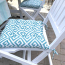 Coppia di Cuscini DA SEDIA Greca Acquamarina
