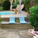 Coppia di Cuscini DA SEDIA Greca Acquamarina