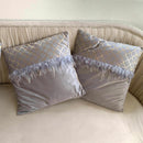 Coppia di Cuscini Piume - Grigio e Oro [mod. 5]