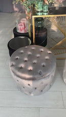 Pouf Capitonnè Contenitore 60 cm GRIGIO PERLA