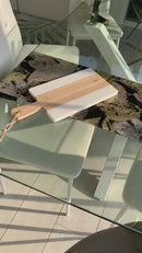 Tagliere Marmo Bianco e Legno Naturale