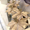 Fiori Velluto Cipria e Glitter Platino