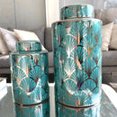 Giara Acquamarina e Argento Specchiato Grande - [L] - Edizione Limitata