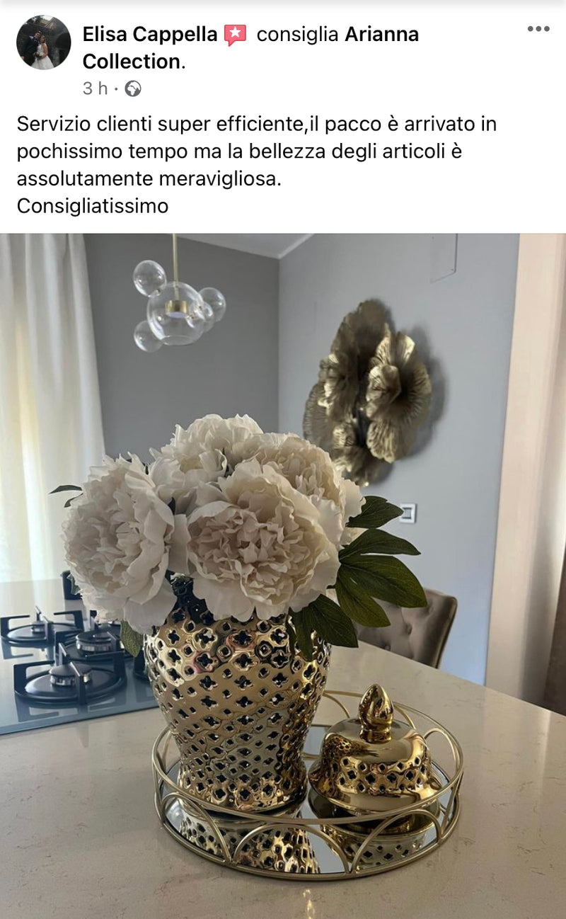 Giara in Ceramica ORO con Coperchio - Edizione Limitata