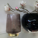 Lampada a Batterie in Vetro SOFFIATO Grigio Perla