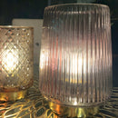 Lampada a Batterie in Vetro SOFFIATO Grigio Perla