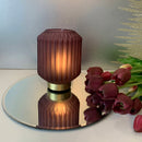 Lampada a batterie in Vetro SOFFIATO Satinato Viola [M]