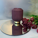 Lampada a batterie in Vetro SOFFIATO Satinato Viola [M]