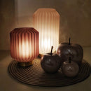 Lampada a Batterie  in Vetro SOFFIATO Satinato Fuxia [M]