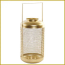 Lanterna in Ferro Battuto verniciato Oro