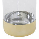 Lanterna Portacandela in Cristallo e Oro