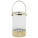 Lanterna Portacandela in Cristallo e Oro