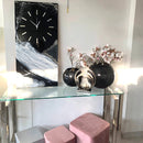 Orologio di Lusso MARMORIZZATO con Argento - 90cm  (Made in Italy)