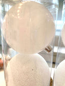 Set 12 Palle Bianco Glitter Argento 8cm