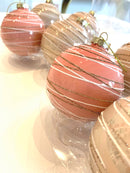 Set 8 Palle in Vetro decorato 8cm