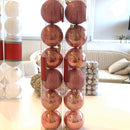 Set 12 Palle Rame e Rosegold 7cm