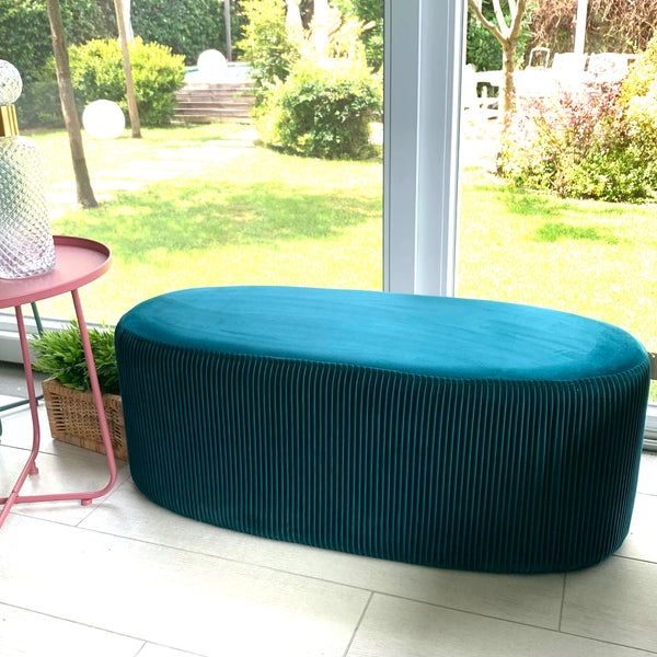 Pouf in Velluto (color Ottanio) - EDIZIONE LIMITATA!