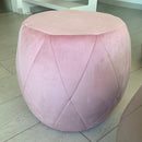 Pouf ROMBI in Vellutino Rosa Cipria 40 cm - EDIZIONE LIMITATA!