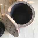 Pouf Capitonnè Contenitore 60 cm GRIGIO PERLA