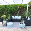 Pouf da Esterno Greca Acquamarina 53cm