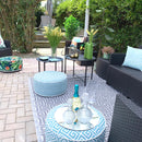 Pouf da Esterno Greca Acquamarina 53cm