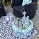 Pouf da Esterno Greca Acquamarina 53cm